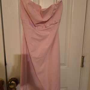 Express Strapless Light Pink Cowl Neck Dress